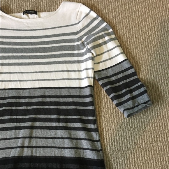 Cute for fall dress,White gray black dress - Picture 4 of 4